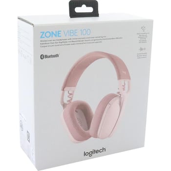 Logitech ZONE VIBE 100 On-Ear Headphones Bluetooth Pink - Jarir Bookstore  KSA