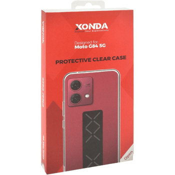 Xonda Back Cover Mobile Case with Strap for (Motorola) moto G84 5G Clear  Xonda