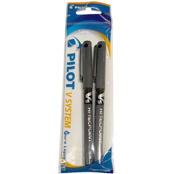 Pilot V5 liquid Ink Refillable Rollerball Pen - Black : Office  Products