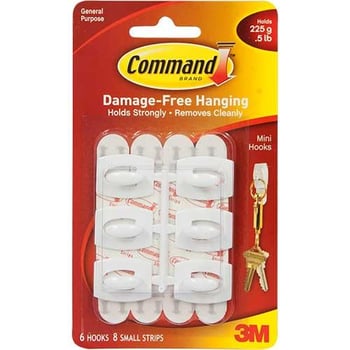 Command 3M Adhesive Mini Hooks