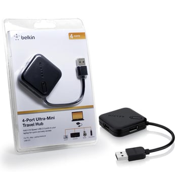  Belkin USB 2.0 4-Port Ultra-Mini Hub : Electronics