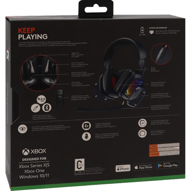 Astro A30 Wireless Gaming Headset, Bluetooth/Wireless, USB (Charging), Detachable Microphone, Navy