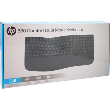 HP 680 Keyboard, Bluetooth/Wireless (2.4 GHz), for Devices with Windows/macOS, Black