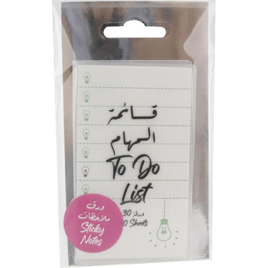 Roco Trendy Self Stick Notes, "To Do List - 3" Note Pad, 1.5" X 2", Pink
