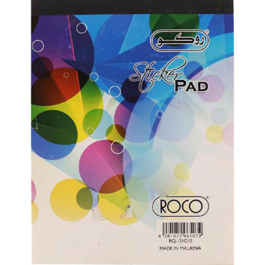 Roco Sticker Pad Art Paper, 16.8 X 11.8 cm, Assorted Color, Color and Design May Vary