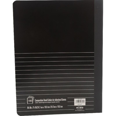 روكو دفتر ملاحظات، دفتر يوميات، 7.5 × 9.75 بوصة، (200 صفحة (100 ورقة، سطر واسع، أسود رخامي