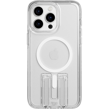 Tech21 EvoCrystal Kick Back Cover Mobile Case with MagSafe, for iPhone 15 Pro Max, White