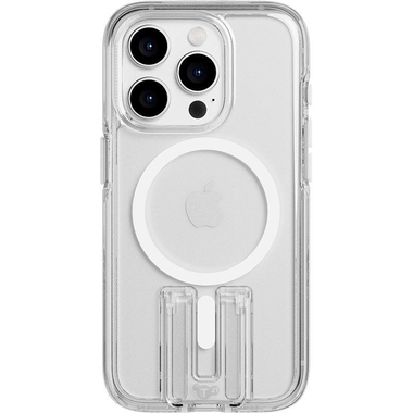 Tech21 EvoCrystal Kick Back Cover Mobile Case with MagSafe, for iPhone 15 Pro, White