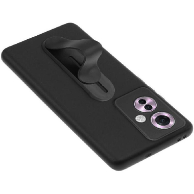 Just in Case Soft TPU Back Cover Mobile Case with Strap, for OPPO Reno11 F 5G, Black