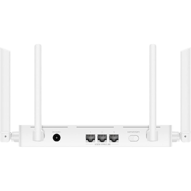Huawei WiFi AX2 Wireless Router, Wi-Fi 6 (802.11ax), Dual Band (2.4 GHz/5 GHz), up to 64 Devices, 3 Port (LAN/WAN Auto Adapter), White
