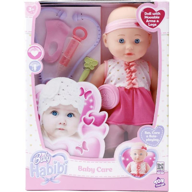 Baby Habibi Care 14" Doll Playset, Pink, 3 Years and Above