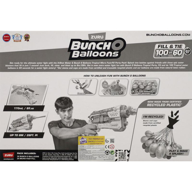 Zuru X-SHOT Water Warfare Micro Fast-Fill Party with Bunch O Balloons Play Weapons
               Assorted Color, 5 Years and Above 2