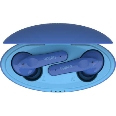 Belkin SoundForm Nano Wireless Earbuds for Kids Earbuds
               Bluetooth, USB (Charging), Built-in Microphone, Blue 2