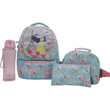 اتريوم باريس في ‎4‎ مجموعة قيمة كلاسيكية ‎1 حقيبة ظهر مع ملحقات، ازرق