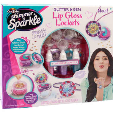 كريزي آرت شيممر ن سباركل قلائد ملمع الشفاه البراق والجواهر مستحضرات تجميل مبتكرة، ألوان متنوعة