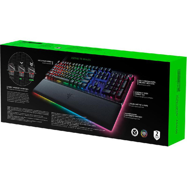 Razer Huntsman V2 Analog Optical Switch (US Layout) Gaming Keyboard, Wired, for Apple Laptop/Desktop Computer/Gaming Desktop Computer/CPU/Gaming CPU, Black