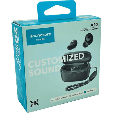 Anker Soundcore A20i Earbuds, Bluetooth, USB (Charging), Built-in Microphone, Black