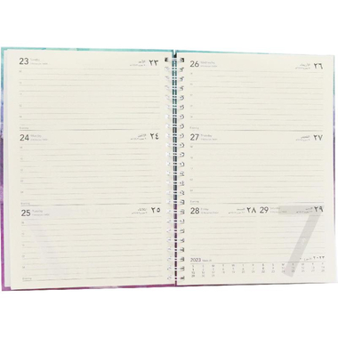 Roco 2023 "I Can & I Will" Diary, Gregorian/Hijri Weekly, Aqua, A5