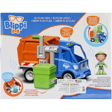 Jazwares Blippi Recycling Truck Playset, Blue/Orange, 4 Years and Above
