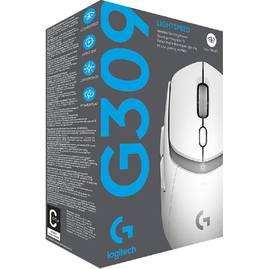لوجيتيك G ‎309 لايت سبيد ماوس ألعاب، (GHz اتصال لا سلكي (تردد 2.4‎/‎بلوتوث، ضوئي، مستشعر هيرو بدقة ‎25‎K dpi، ابيض