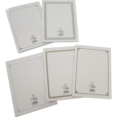 Roco Exercise Book, Frame on White Cover - Pack of 5, 16 X 22 cm, 80 Pages (40 Sheets), Square Ruled, White