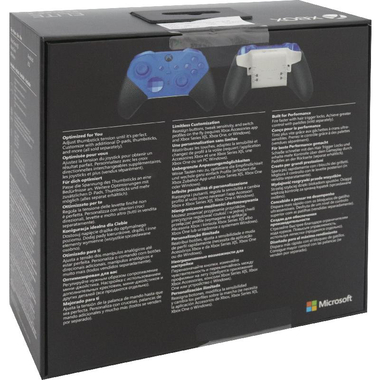 مايكروسوفت ايليت في 2 كور وحدة تحكم، لاسلكي للكمبيوتر الشخصي وأكس بوكس ون، أسود‎/‎أزرق
