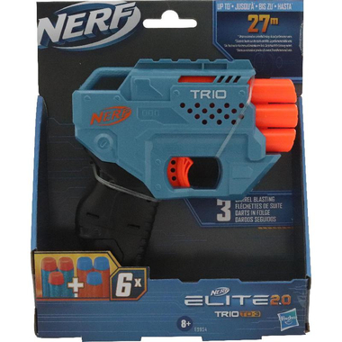 نيرف اليت 2.0 3 بندقية السهام‎-‎ثلاثي أس دي، لعب الاسلحة، برتقالي‎/‎ازرق/اسود، 8 سنوات فأكثر