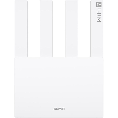 Huawei WiFi BE3 Wireless Router, up to 128 Devices, Dual Band (2.4 GHz/5 GHz), Wi-Fi 7 (802.11b/g/n/ax/be), 4 Port (LAN/WAN Auto Adapter), White
