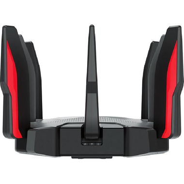 TP-Link ARCHER GX90 Gaming Router, up to 6600 Mbps, Tri-Band (2.4 GHz/5 GHz/5 GHz), Wi-Fi 6 (802.11ax), 3 Port (LAN)/2 Port (LAN/WAN), 3 Port (GbE-LAN)/2 Port (GbE-WAN/LAN), Black