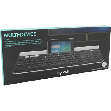 لوجيتيك كيه 780 جهاز متعدد لوحة مفاتيح، بلوتوث، ماك أو اس‎/‎متوافق مع آي أو اس/أندرويد/ويندوز، رمادي داكن