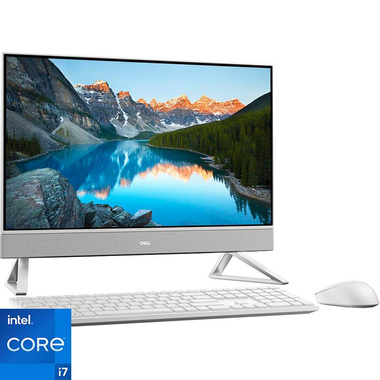 Dell Inspiron 24 All-in-One Desktop Computer, 23.8", Intel Core i7, 16 GB RAM, 256 GB PCIe NVMe M.2 SSD/1 TB HDD, NVIDIA GeForce 2 GB