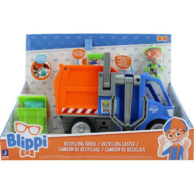 Jazwares Blippi Recycling Truck Playset, Blue/Orange, 4 Years and Above