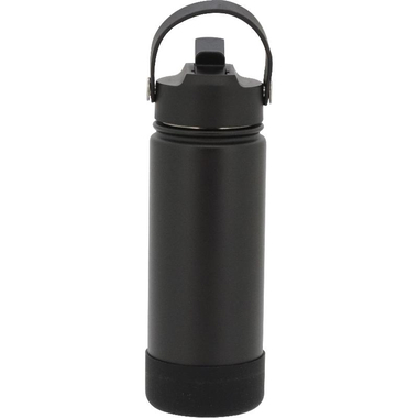 Atrium Tumbler, Double Wall Vacuum with 3 Kinds of Caps, Hot/Cold, 500.00 ml ( 17.60 oz ), Black