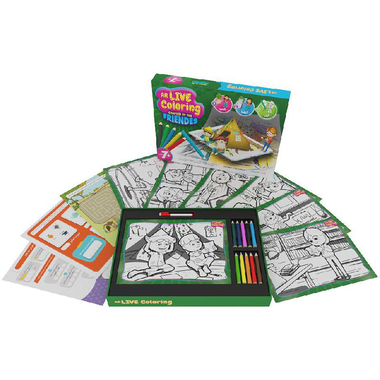 تفاعل حي بالواقع المعزز: الا صدقاء أنشطة تلوين، انجليزي‎/‎عربي، 7 سنوات فأكثر