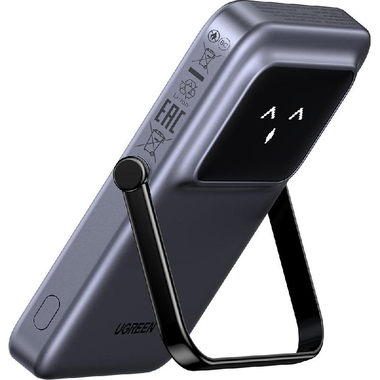 Ugreen Uno Magnetic Wireless Power Bank 5000 mAh, PD Fast Charging, 5000 mAh, Single USB-C (I/O Charging), Deep Grey