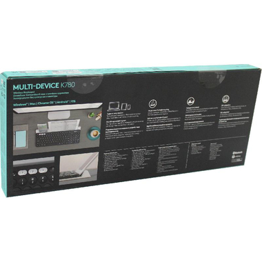 لوجيتيك كيه 780 جهاز متعدد لوحة مفاتيح، بلوتوث، ماك أو اس‎/‎متوافق مع آي أو اس/أندرويد/ويندوز، رمادي داكن