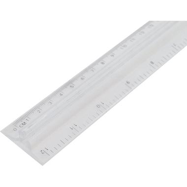 Finger Grip Ruler, 12" (30 cm), Plastic