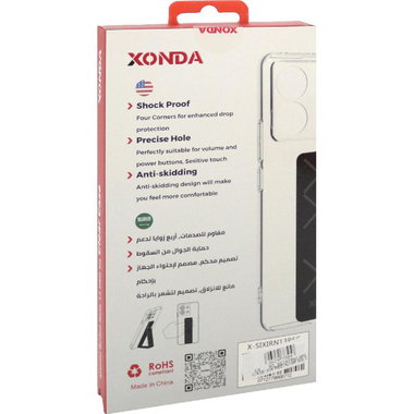 Xonda Back Cover Mobile Case with Strap, for Xiaomi Redmi Note 13 Pro 5G, Clear
