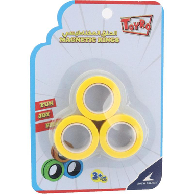 Magnetic Ring Play Fidget Toy, Yellow, 3 Years and Above