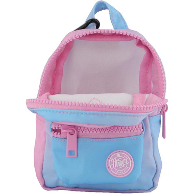 اتريوم حقيبة ظهر صغيرة سلسلة مفاتيح بوش، ازرق زهري