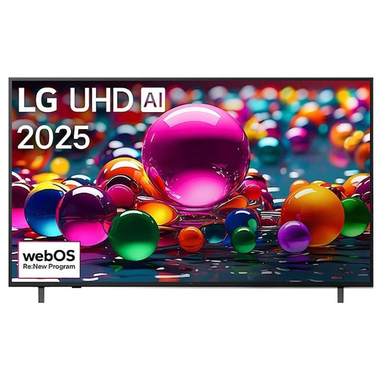 LG 65" Smart TV, 4K LED, 60 Hz, Black, LG UA80