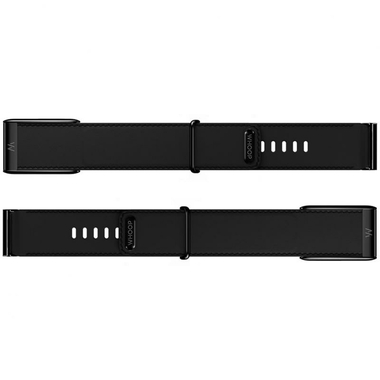 Whoop 5.0 LeatherLuxe Straight Wrist Strap
               for WHOOP One/Peak, Genuine Italian Leather, Large Band Size, Black/Cream/Black Titanium 3