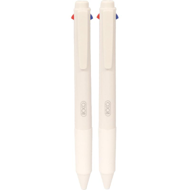 Roco 3 + 1 Multi-Function Pen, Black;Blue;Red Ink Color, 1 mm, Ballpoint/Lead, 2 Pens