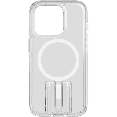 Tech21 EvoCrystal Kick Back Cover Mobile Case with MagSafe, for iPhone 15 Pro, White