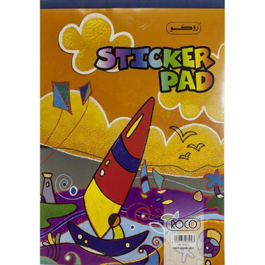 Roco Sticker Pad Art Paper, 22.70 X 33 cm, Assorted Color, Color and Design May Vary