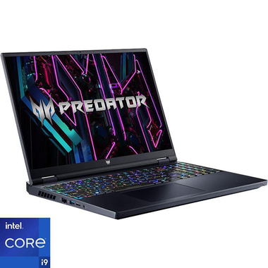 Acer Predator Helios Gaming Laptops, 16", Intel Core i9, 32 GB RAM, 1 TB PCIe NVMe M.2 SSD, Windows 11, NVIDIA GeForce 12 GB