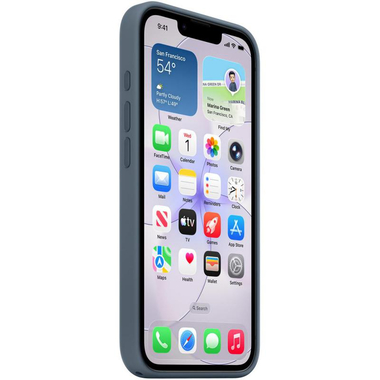 ابل سيليكون، غطاء خلفي للهاتف الذكي مع ماغ سيف، لهاتف iPhone ‎17‎e، أزرق أنكور