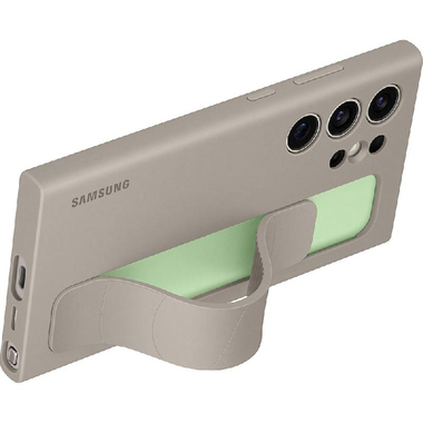 Samsung Standing Grip Back Cover Mobile Case with Stand, for Samsung Galaxy S24 Ultra, Taupe