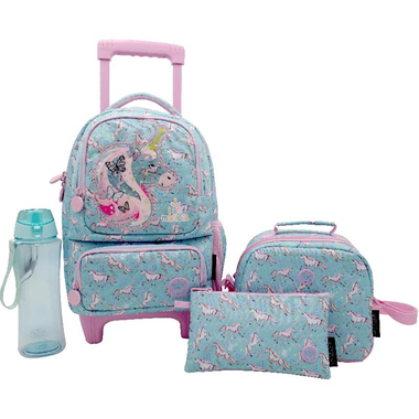 Atrium Unicorn Classic 4-in-1 Value Set Trolley Bag with Accessory, Green