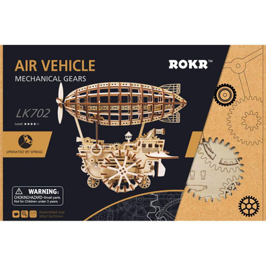 ROKR Mechanical Gears Air Vehicle 3D Puzzle, 229 Pieces, English, 14 Years and Above